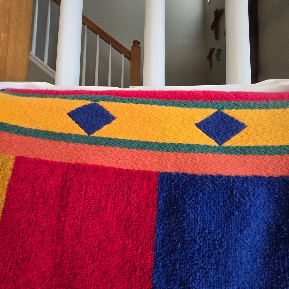 Vintage Cecil Saydah Sunbrights Apache Stripe Beach Towels 100% Cotton Set of 2 - Picture 4 of 12